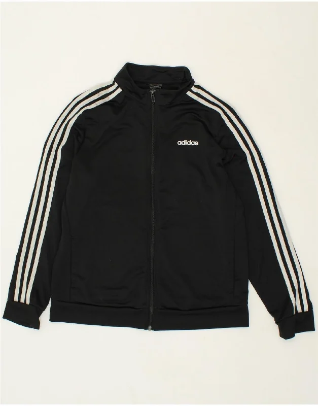 ADIDAS Womens Tracksuit Top Jacket UK 20/22 XL Black Polyester