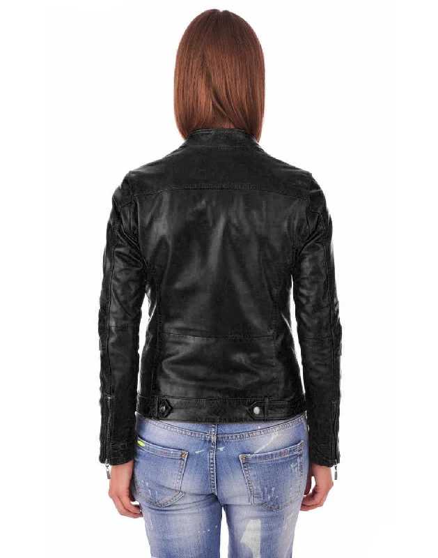 Womens Leather Motorcycle Jacket